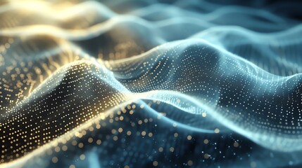 Wall Mural - data technology abstract futuristic illustration. low poly shape with connecting dots and lines on d