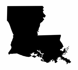 Wall Mural - Louisiana silhouette map