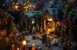 Nativity scene at Christmas