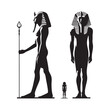Timeless Khufu Pharaoh Silhouette Majesty - Embracing the Iconic Reign of Ancient Rulers with Khufu Illustration - Minimallest Khufu Vector
