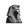 Regal Khufu Pharaoh Silhouette Tribute - Preserving the Grandeur of Ancient History with Khufu Illustration - Minimallest Khufu Vector
