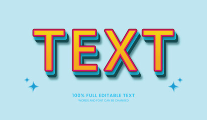 Wall Mural - Design editable text effect, text 3d concept