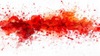 Illustration of many red splashes of color on a white background