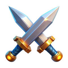 crossed swords isolated icon. emoji illustration. crossed swords