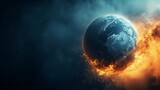 Fototapeta Młodzieżowe - Planet Earth climate change disaster concept