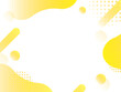 SALE・キャンペーン　ポップ な曲線フレーム　背景　黄色	