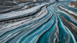 Photo real with nature theme for Glacial Rivers concept as Braided river systems in glacial regions with vibrant mineral colors  ,Full depth of field, clean light, high quality ,include copy space, No