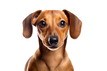 Wall Mural - Cute fluffy portrait smile Puppy dog Jack Russell Terrier that looking at camera isolated on clear png background, funny moment, lovely dog, pet concept.