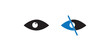 Eye icon set. Eyesight symbol. Retina scan eye icons. Simple eyes collection. Eye silhouette - stock vector