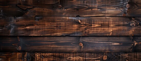 Sticker - A detailed closeup of a beautiful hardwood wall made of brown wooden planks, showcasing intricate patterns and wood stain artistry