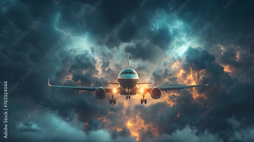 Navigating Through a Turbulent Thunderstorm: A Commercial Jet's Fear of ...