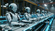© Volodymyr Shcerbak - Industrial robots are welding test run program in car factory