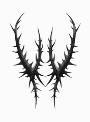 Wall Mural - Symmetrical Thorns Logo