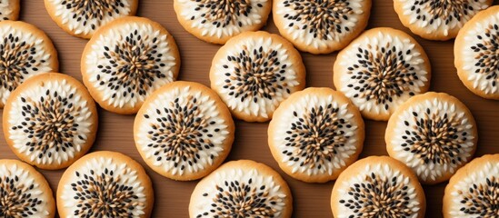 Sticker - A bunch of cookies with black and white icing