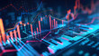 © Take ME - Business audit stock financial finance management on analysis data strategy with graph accounting marketing or report chart economy investment research