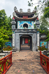 Wall Mural - street view of french quarter in hanoi old town, vietnam