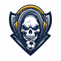 Wall Mural - E-sport Logo Skull With Ball