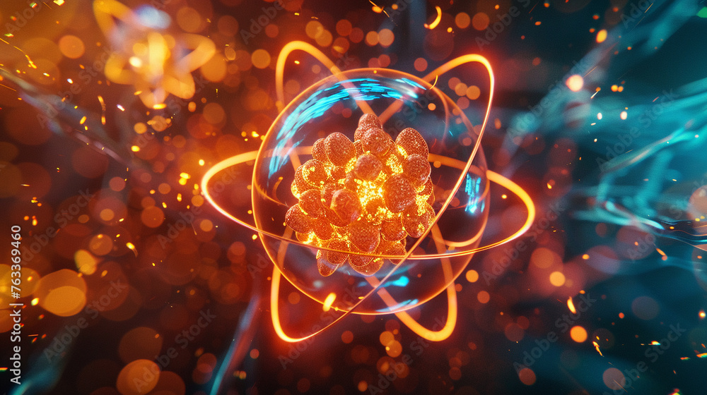 Dynamic atomic structure fixed electron orbits Stock Illustration ...