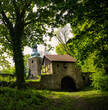ruins of old church in Kaczawskie mountains in Lower Silesia in Poland