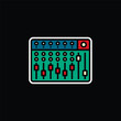 © artmarsa - Original vector illustration. The contour icon of the music mixing console. A design element.