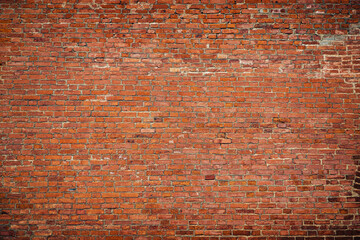 Wall Mural - red brick wall wallpaper, aged vintage tiles as background