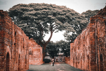 Landscape Historical Park. The ancient temple that presents humans is located in Thailand's Historic City. World Heritage.