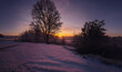 winter landscape with beautiful light