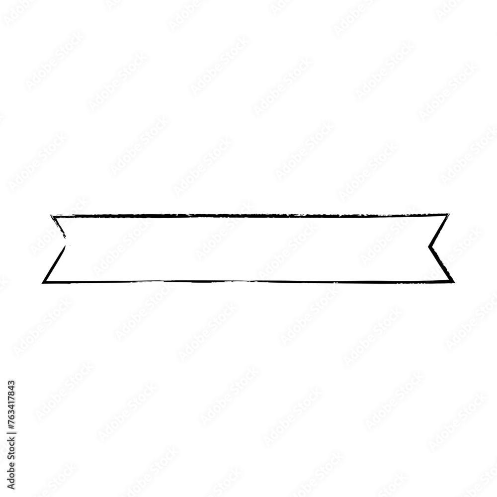 Rectangle Shape Riben Ribbon banner, abstract rectangle label frame border in grunge texture ...