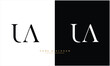 UA, AU, U, A, Abstract Letters Logo Monogram