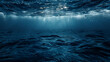 Dark Blue Ocean Surface Viewed from Underwater