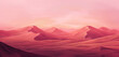 Digital watercolor illustration of a desert with rich burgundy sands beneath a serene rose dusk sky