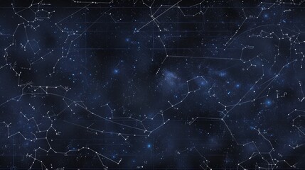 constellation patterns outlined against the cosmic abyss, creating a celestial navigation chart of t
