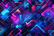 Abstract cyberpunk pattern with holographic effects and vibrant hues