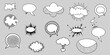 Collection of blank comic speech bubbles.Vector illustration,cartoon stickers.for concept design.