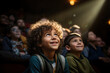 © Lux Images - Young latin school boy on a tour trip to observatory theatre with school class. Generative AI.