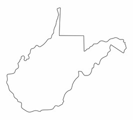 Wall Mural - West Virginia map outline