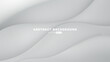 Abstract white background with gradient waves gray colors