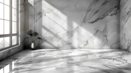 Wall Mural - White Marble flooring for interior decoration