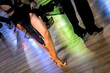 couple dancing latin dance on the dancefloor