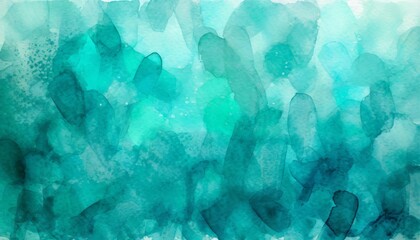 Wall Mural - blue green watercolor background abstract painting texture with stained pattern and teal turquoise gradient colors