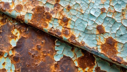 Wall Mural - texture of rusted metal showcasing its weathered and aged surface