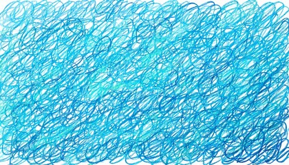 Wall Mural - blue crayon doodles background texture