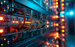 © Harry - Server room with cables and lights