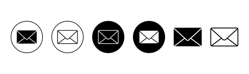 Poster - Mail icons set. email sign and symbol. E-mail icon. Envelope vector icon.