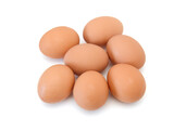 Fototapeta  - Eggs isolated on white background