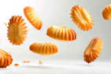 Fototapeta Góry - Classic French madeleine cookies, buttery and delicate, mini sponge cake baked in scallop mold