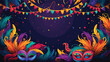 Carnival party background. Mardi Gras illustration