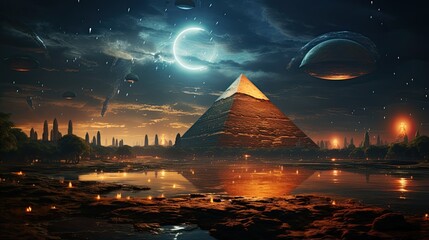 Egyptian pyramids and UFO