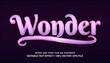 © GiasWizya - Wonder editable text effect template, pink glossy luxury style typeface, premium vector