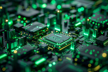 secure digital space visualized with green hues, representing virtual confidentiality and programmin